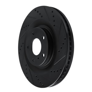 Infiniti QX50 Brake Rotor (1) - Front Right - R1 Concepts - Drilled & Slotted - Black - `19-`24